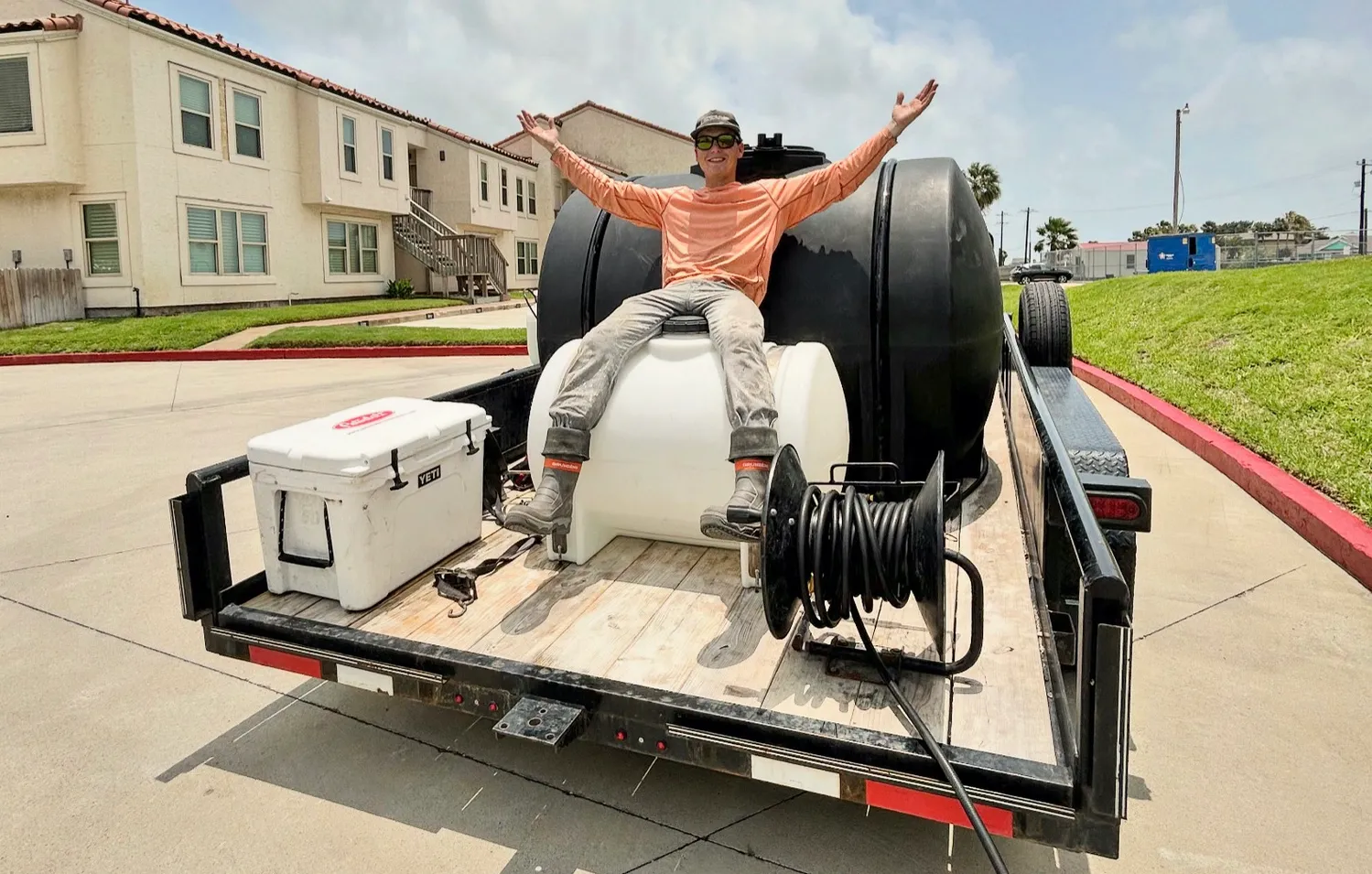 Fully loaded rig — ready to roll on site