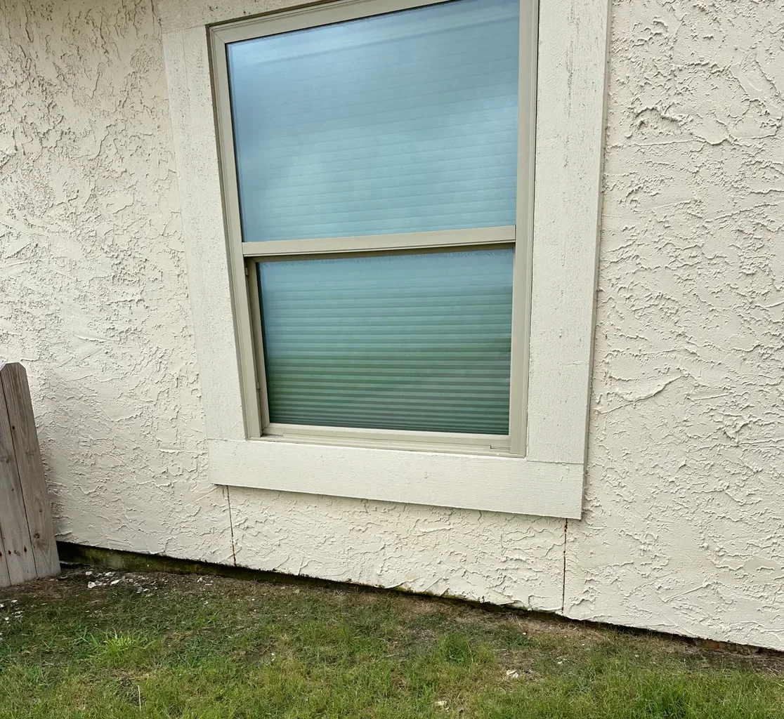 Stucco Wall — Stain Removal — After